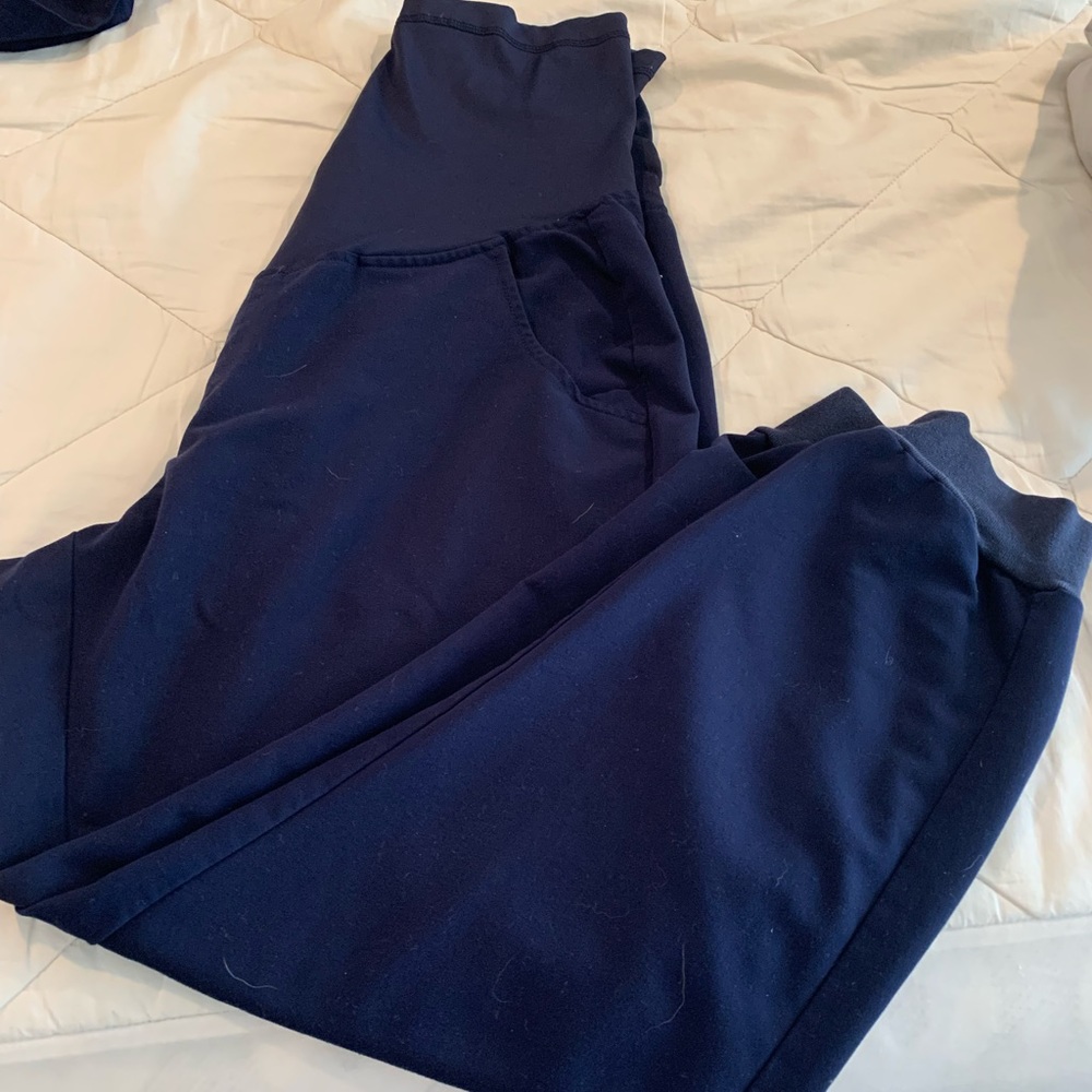 Figs Large Petite Maternity Joggers, Navy